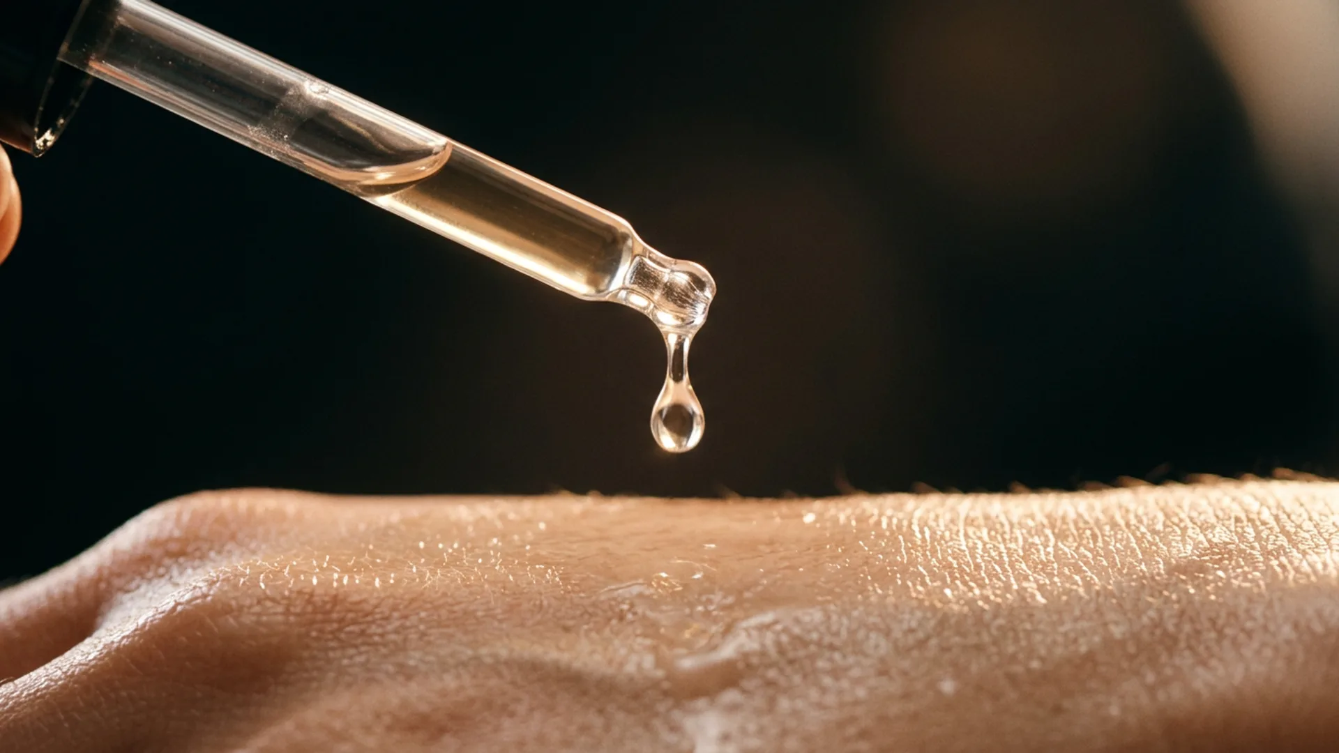 A serum dropper close-up